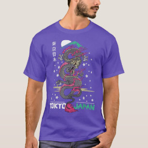 Japanse Tokyo Dragon Asian Retro Japan Lo T-shirt