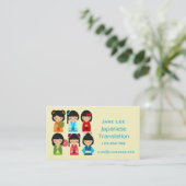 Japanse tolk voor vertalers visitekaartje (Staand voorkant)