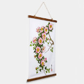  Japanse torenbloesems, roze en goud Hangend Wandkleed (Gebogen)