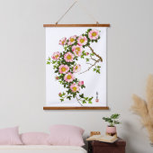  Japanse torenbloesems, roze en goud Hangend Wandkleed (Slaapkamer)