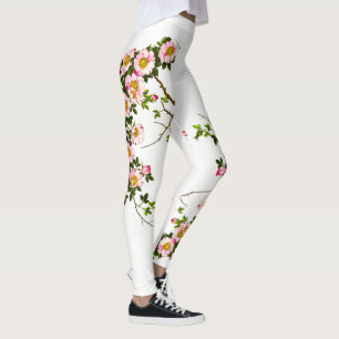  Japanse torenbloesems, roze en goud Leggings