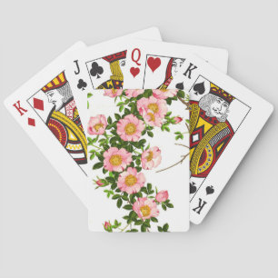  Japanse torenbloesems, roze en goud Pokerkaarten