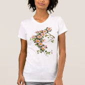 Japanse torenbloesems, roze en goud T-shirt (Voorkant)