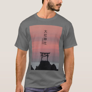 Japanse Torii Arch Streetslijtage Vaporwave esthet T-shirt