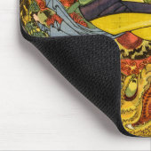 Japanse tovenaar die een storm-draak roept muismat (Hoek)