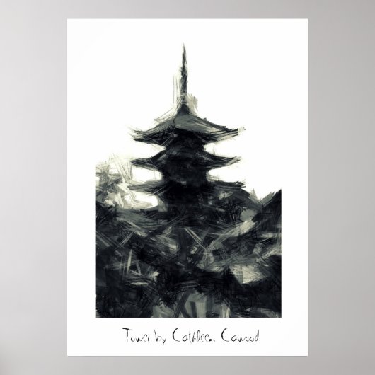Japanse Tower Art Poster (Voorkant)