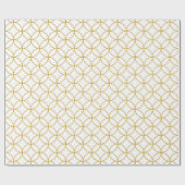 Japanse Traditionele Design2 - SHIPPO- White&Gold Cadeaupapier (Vlak)