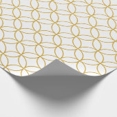 Japanse Traditionele Design2 - SHIPPO- White&Gold Cadeaupapier (Hoek)