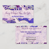 Japanse traditionele fans ART EVENTS SHOP Visitekaartje (Voorkant / Achterkant)