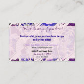 Japanse traditionele fans ART EVENTS SHOP Visitekaartje (Achterkant)