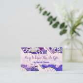 Japanse traditionele fans ART EVENTS SHOP Visitekaartje (Staand voorkant)