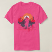 Japanse Traditionele Mount Fuji Japan Geisha T-shirt (Design voorkant)
