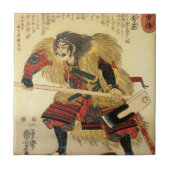 Japanse traditionele Samurai Warrior Tegeltje (Voorkant)