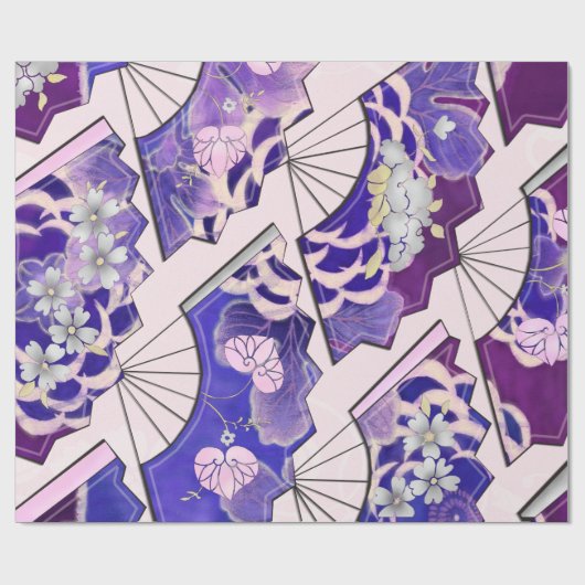 Japanse traditionele ventilatoren cadeaupapier (Vlak)