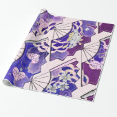 Japanse traditionele ventilatoren cadeaupapier (Uitgerold)