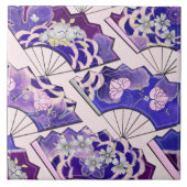 Japanse traditionele ventilatoren tegeltje (Voorkant)