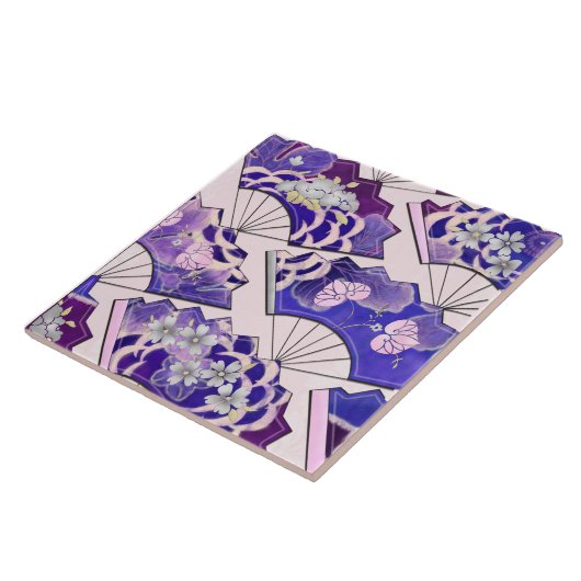 Japanse traditionele ventilatoren tegeltje (Zijkant)