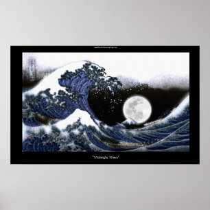 Japanse tsunami Wave na Hokusai Art Poster