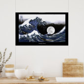 Japanse tsunami Wave na Hokusai Art Poster (Keuken)