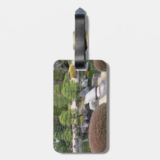 Japanse tuin 日 庭 園 bagagelabel (Achterkant verticaal)