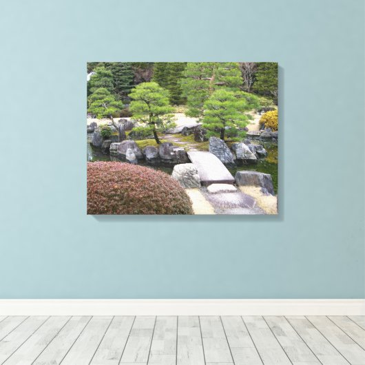 Japanse tuin 日 庭 園 canvas afdruk (Insitu (Houten vloer))