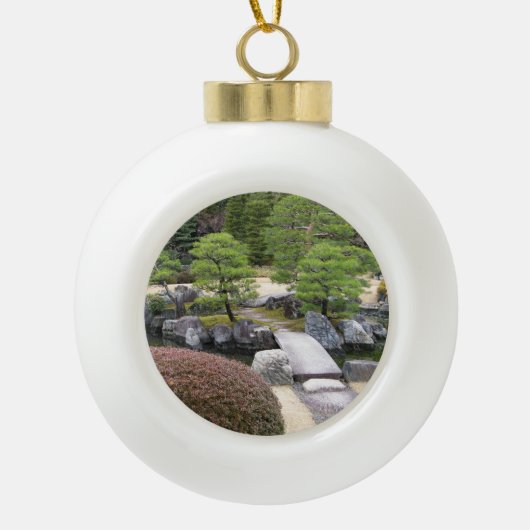 Japanse tuin 日 庭 園 keramische bal ornament (Voorkant)