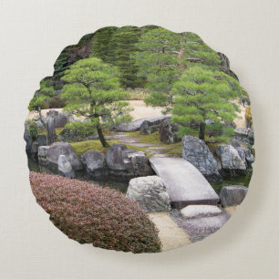 Japanse tuin 日 庭 園 rond kussen