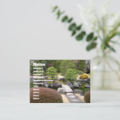 Japanse tuin 日 庭 園 visitekaartje (Staand voorkant)