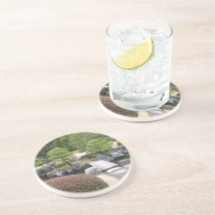 Japanse tuin 日 庭 園 zandsteen onderzetter