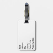 Japanse tuin bagagelabel (Achterkant verticaal)