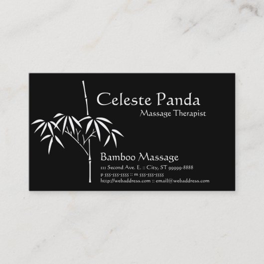 Japanse tuin Bamboo Visitekaartje (Voorkant)