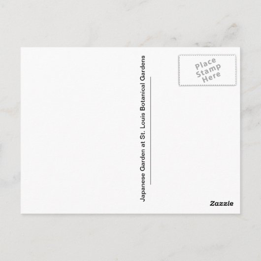 Japanse Tuin Briefkaart (Achterkant)