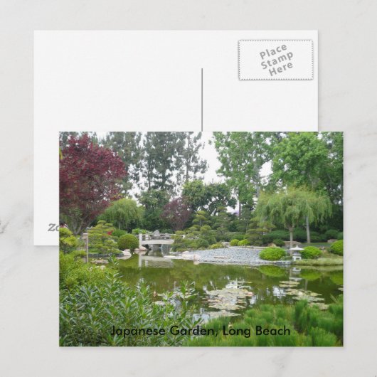 Japanse tuin briefkaart (Voorkant / Achterkant)