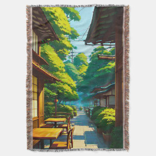 Japanse Tuin Buiten Café Deken
