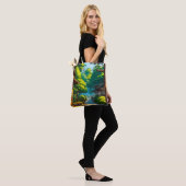 Japanse Tuin Buiten Café Tote Bag (Op model)