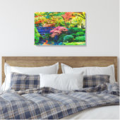 Japanse tuin canvas afdruk (Insitu (Slaapkamer))