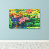 Japanse tuin canvas afdruk (Insitu (Houten vloer))