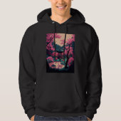 Japanse tuin Cherry Blossom brug heiligdom roze Hoodie (Voorkant)