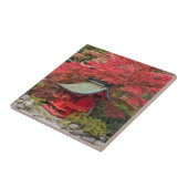 Japanse tuin en herfstbladeren tegeltje (Zijkant)