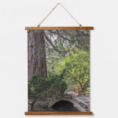 Japanse tuin houten boog voetbrug hangend wandkleed (Voorkant)