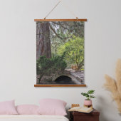 Japanse tuin houten boog voetbrug hangend wandkleed (Slaapkamer)