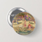 Japanse tuin II / Washington Edition Ronde Button 5,7 Cm (Voorkant /achterkant)