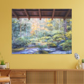 Japanse Tuin in de herfst Canvas Afdruk (Insitu (Woonkamer))