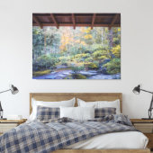 Japanse Tuin in de herfst Canvas Afdruk (Insitu (Slaapkamer))