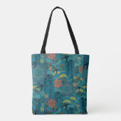 Japanse tuin in het Blauwgroen Tote Bag (Achterkant)