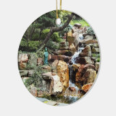 Japanse tuin in het najaar keramisch ornament (Links)