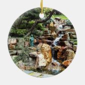 Japanse tuin in het najaar keramisch ornament (Achterkant)