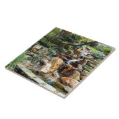 Japanse tuin in het najaar tegeltje (Zijkant)