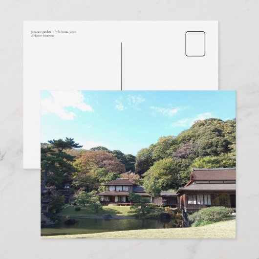 Japanse tuin in Yokohama, Japan Briefkaart (Voorkant / Achterkant)