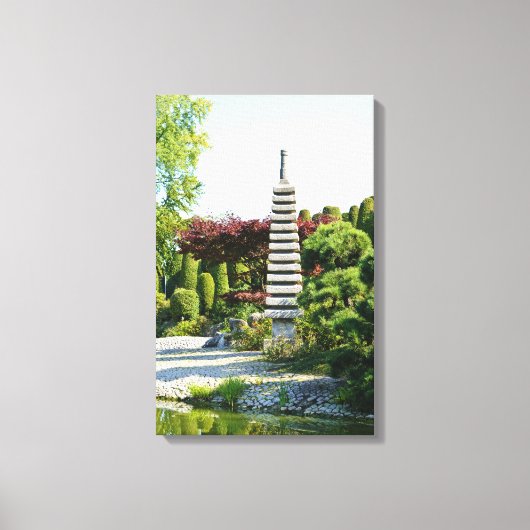 Japanse Tuin Ingepakt Canvas Afdruk (Voorkant)